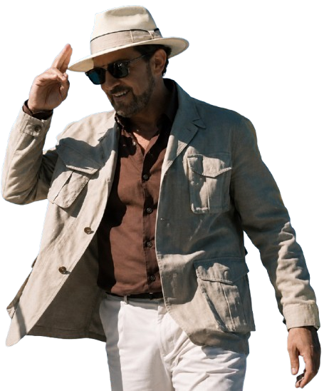 Above and Below Antonio Banderas White Cotton Jacket - Image 3